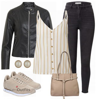 Outfit mit Schwarz Große Größe Gina Tricot "Stylisches Outfit für den Frühling"
