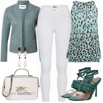 Outfit mit Türkis Schuh Sandalen river island "Elegantes Sommer Outfit"