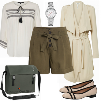Outfit met beige Zomerschoen Geox "Vrolijke Lente Outfits"