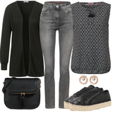 Schwarz Weiße Armani Exchange Sneaker Outfits image