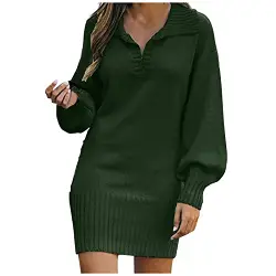 Kleid Damen Geschenke Für Frauen, Kleider Kaufen Chiffon Kleid Zero Kleider Leoprint Kleid Festliche Große Größen Brautjungfernkleider Kurz Kleid Mit Pullover Midi Wickelkleid (Armeegrün, M)