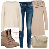 Patchwork Jeans Outfits image