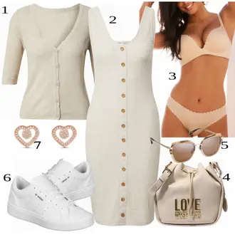 Outfit sa Bež Torba Love Moschino "Tvoj otmjeni outfit"