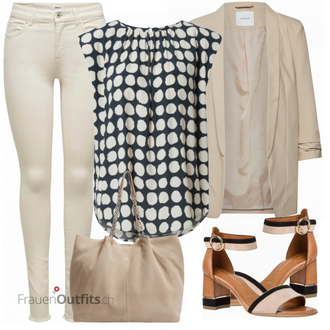 Outfit mit Grau Casual Top someday "Business Look"