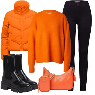 Mit Fransen Outfit mit Schwarz Chelsea Boot/Lederjacke/Gummistiefelette/Gefütterte Stiefelette/Flache Stiefelette Tamaris "Perfekt für den Herbst"
