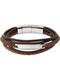 FOSSIL Armband braun / silber