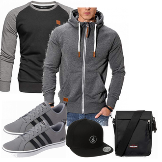 Outfit mit Blau Hut Volcom "Praktischer Look"
