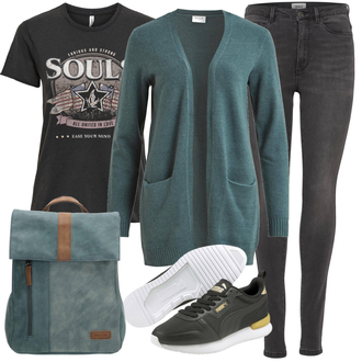 Outfit met grijs/zwart Sneaker Puma "Perfect Voor Vrije Tijd"