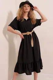 2292 Belted Dress - Black