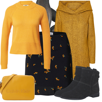 Kombinacije za zimu A-kroj sa Crna/Žuta/Siva/Pink Edited "Moderan zimski outfit"Look: A-kroj, Boja, Vintage, Retro, Unisex, Francuske, Sveučilišna, 90-ich, Transparentan, Rad