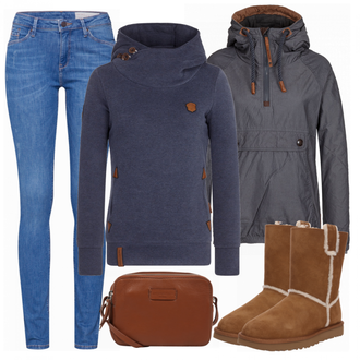 Winter Outfits met blauw ESPRIT "NaketanoVrijetijds"
