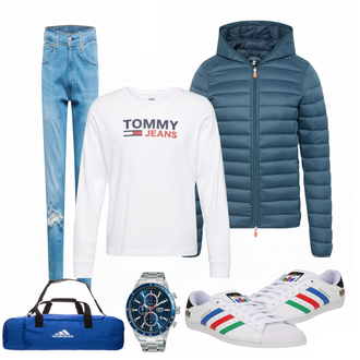 Outfit mit Blau Tasche Adidas Performance "Street Style Outfit"