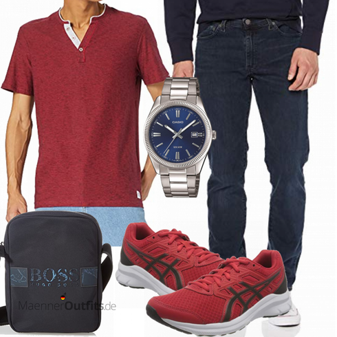 Rot Schuh Asics kombinieren