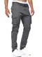 Indicode Herren Mathen Cargohose aus 98% Baumwolle inkl. Gürtel   Cargo Hose für Männer Iron M