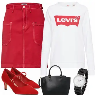 Party Outfits mit Rot High Heel About You "romy"