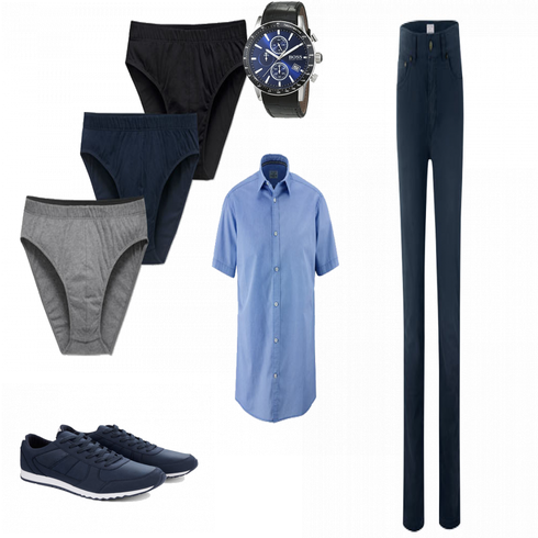 Blau Unterwäsche Unterhose Tchibo kombinieren