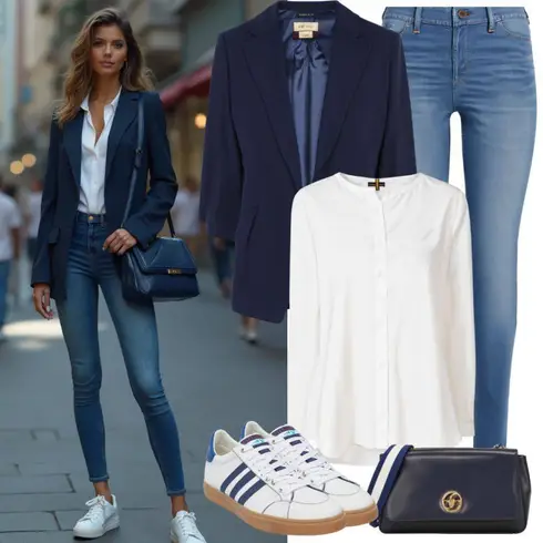 Kombinirajte Plava/SvjetloPlava Kožna Jakna/High Waist Traperice/Push-up Traperice/Kožne Cipele/Termo Traperice/Zimska jakna Dorothy Perkins