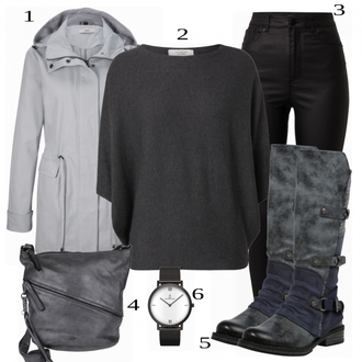 Outfit sa Plava Čizmica Rieker "Jesenski outfit"