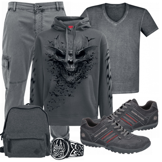 Outfit mit Grau Sneaker Dockers by Gerli "Einzigartiger Look"
