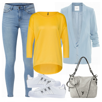 Winter Outfits mit Weiß/Grau Sneaker Adidas Originals "Only Yellow"