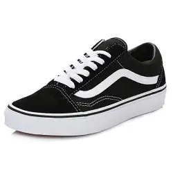 Vans Unisex Old Skool Classic Suede/Canvas Sneakers, Schwarz (Black/White), 38 EU
