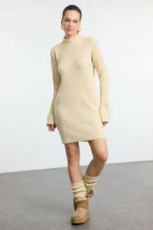 Stone Mini Knit Soft Texture Leggings Dress