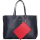 TOMMY HILFIGER Shopper navy / gold / blutrot / wei