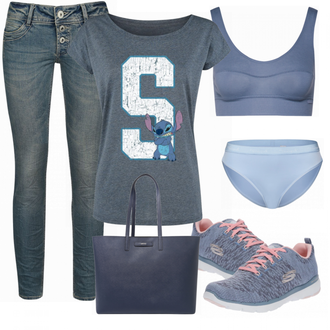 Outfit "T Shirt Blau"