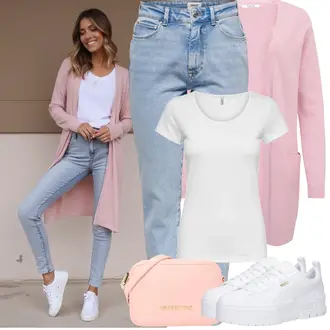 Elegantan, Sportski Ljeto Outfit sa Siva/Bijela Tenisica za tenis/gimnastička papuča/cam cipela/cipela za trčanje/Tenisica za fitness Puma "Proljetni Outfit"Look: Ekstravagantno, Bad Taste, Unisex, Hip Hop, Skater, 90-ich, Estetika, Sportski