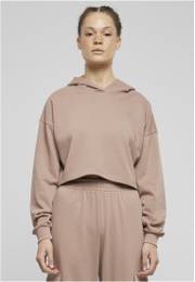 Dmsk zkrcen mikina s kapuc Terry Hoodie pudrov rov