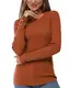 Newshows Pullover Damen Herbst Strickpullover Elegant Damenpullover Winter Pulli Damen Karamell
