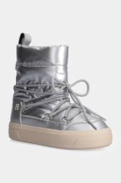 Sneke LACE-UP METALLIC SNOWBOOT srebrna barva, FW0FW08442