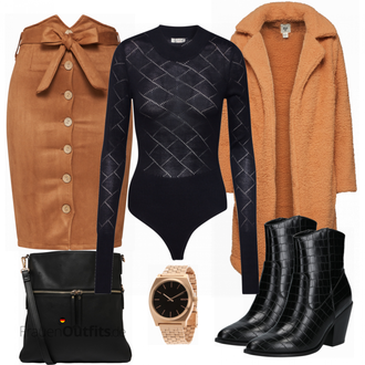Outfit mit Braun BILLABONG "Shirtbody WHATS"