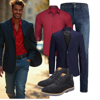 Classic Outfit mit HISDERN "Business Outfit"Look: Boyfriend, Casual, Classic, Zuhause, Stil, Business, Dad