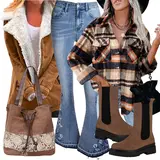 Kurze Wide Leg Jeans Outfits image