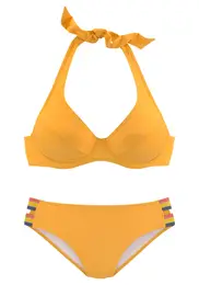 Bikiny tmavě modrá / žlutá / červená / stříbrná
