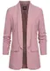 Styleboom Fashion® Damen 3/4 Arm Longform Blazer 2 Deko Taschen Mauve lila