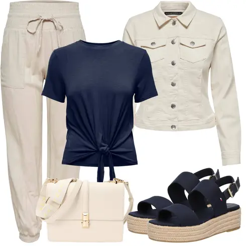 Comment poter Kaki/Beige/Blanc/Orange/Marron Veste de Printemps/Veste Vintage/Veste Courte/Veste de Chemise/Veste Courte en Jean/Veste en Velours Côtelé/Chemisier Grande Taille Only avec Beige/Kaki Pantalon Baggy/Pantalon de Plage/Pantalon Boyfriend/Pantalon de jogging cargo/Pantalon Casual/Sarouel/Pantalon Jogger/Pantalon en Lin/Pantalon en Mousseline/Pantalon Bavarois Only