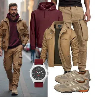 Bar Outfit mit Khaki/Braun/Beige G-Star Raw, Geox "Freizeit Outfit"Look: Bar, Pop Konzert
