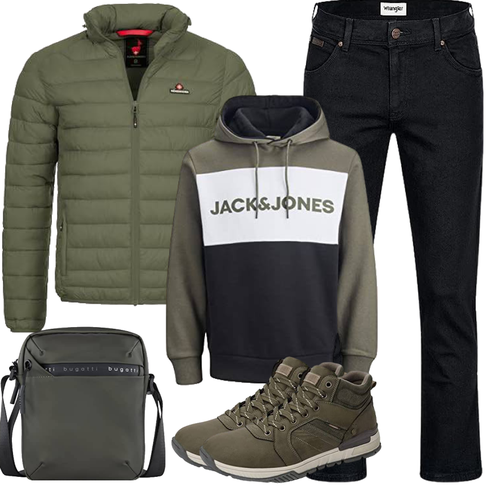 DunkelGrün/Grün KapuzenPullover/Damen Pullover/Sport Sweatshirt/Hoodie/Vintage Hoodie/Unisex Hoodie/Ausgefallener Hoodie/Sport Hoodie Jack & Jones kombinieren