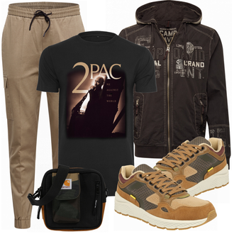 Outfit mit Braun Sneaker/Leder Sneaker Camel Active "Alltags Outfit"
