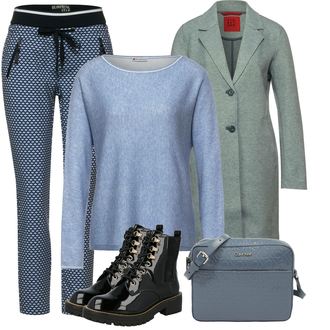 Outfit mit Schwarz Schuh Stiefel river island "Modisches Winter Outfit"