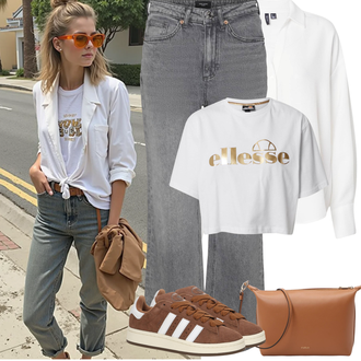 Koncer Outfit sa Bijela/Krem Bodija Bluze/Bluza s zakrpom na laktu/Poslovna Bluza/Bluza Dugih Rukava/Bluza s Podignutim Ovratnikom/Oversize Bluza/Slip-on Bluza/Oversize Mušlinova Bluzica/Bluza s gumbom/Crash bluza/Bluza koja se ne pegla VERO MODA "Proljetni Outfit"Look: Večera, Potvrda, Ramazán bájram, Bar, Brvnare, Krštenje, Škola, Sprovod, Scena, Banka, Koncer, 40. rođendan, Tulum