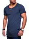 Rello & Reese Herren Oversize T-Shirt Crew Rundhals MT-7103 (Navy wash, M)