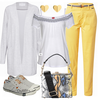 Canvas Outfit mit Canvas-Sneaker Mustang "Modisches Frühling Outfit"