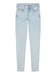 Džíny 'NORA MID RISE SKINNY' světlemodrá / tmavě modrá / červená / bílá