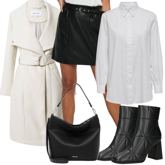 Outfit mit Schwarz Gefütterte Stiefelette/Klassischer Stiefel/Vintage Stiefelette/High Heels Stiefelette/Winter Stiefelette/Leder Stiefelette/SommerStiefelette/Spitzer Stiefel/Stiefel Mit Reißverschluss/Lammfell Stiefel river island "Modischer Look für den Herbst"