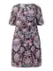 Zizzi Kleid 'BELLA' hellblau / orchidee / schwarz