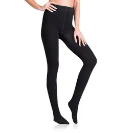 FLEECE COTTON 100 DEN - Opaque tights - black