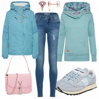 Outfit mit Grau Sneaker Saucony "Ragwear Look"